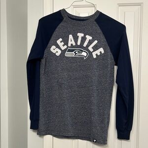 Fanatics Seattle Seahawks Long Sleeve Shirt - Navy and Gray